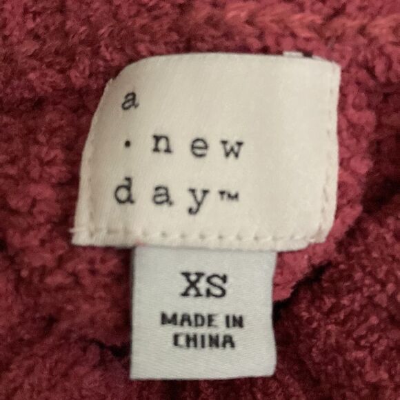 A New Day Pink Turtleneck chunky knit Sweater XS - Picture 4 of 5